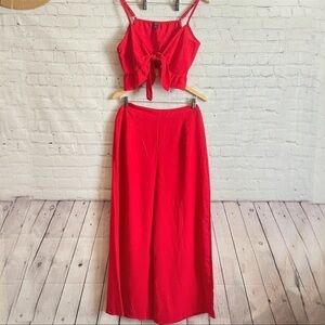 NWT Ruffled Knot Cami  Cami Top & Wide Leg Pants